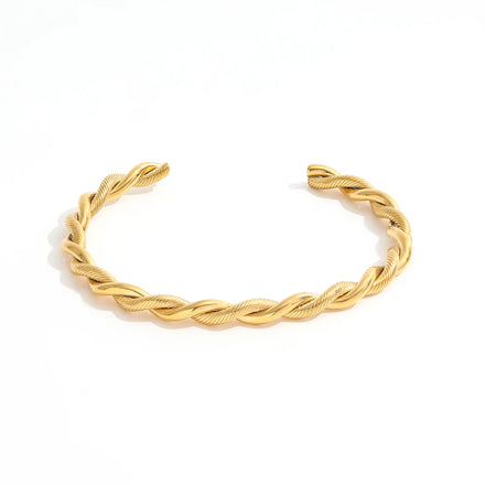 Fenny Permanent Stylish Rope Cuff Bracelet for Women Tarnsih Free Jewelry Stainless Steel Jewelry Wholesale