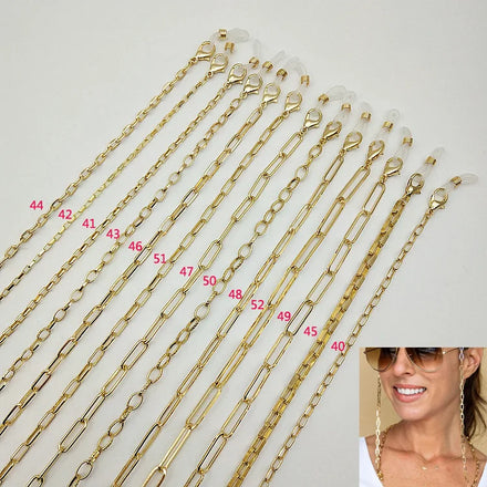 Wholesale Fashion Metal Sunglasses Lanyard Gold Glasses Holder Strap Multi Design Unisex Chains for Glasses