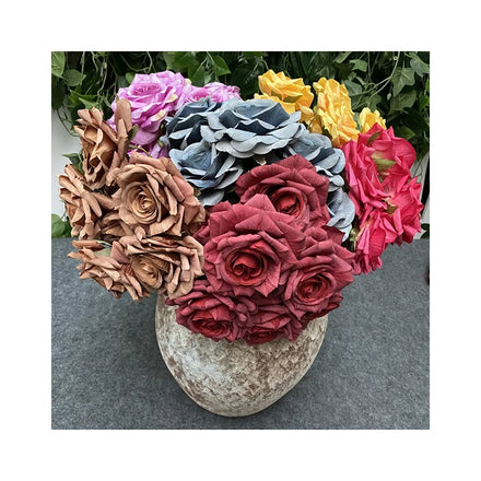 Artifical 7 Heads Rosa Hemming Artificial Christmas Flowers for Wedding Decoration