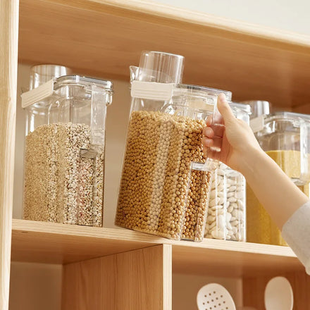 Manufacturer Airtight Food Storage Containers Set Clear Food Grain Storage Container With Handle