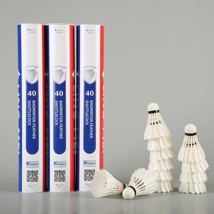 Grade 1 Duck Feather Lingmei 40 Badminton Shuttlecock with A+ Flight Stability Durability White for Professional Tournament Use