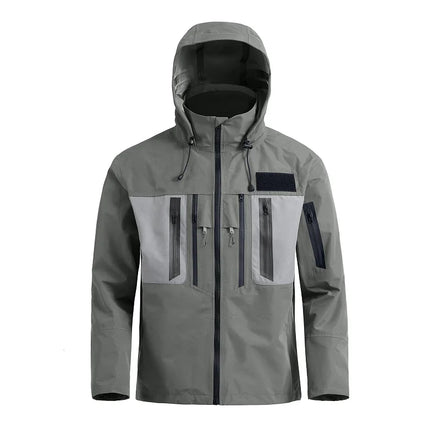 Custom 3 Layer Polyester Nylon Men's Jackets Windproof Waterproof Breathable Fishing Wear Rain Jacket Outdoor Raincoats Jacket