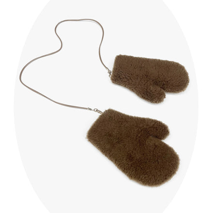Wholesale Factory Lamb Fur Shearing Gloves for Women Whole Genuine Sheepskin Leather Gloves