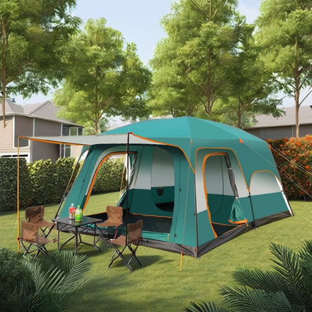Wind Valley 8-10 Person Luxury Glamping Air Tent - Waterproof Inflatable Camping Tent with Stay-Rigid™ Beams & True-Dry™ Seams