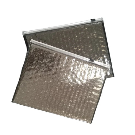 Color Waterproof Shockproof New Heart-shaped Padded Envelope Packaging Bags PVC Bubble Zipper Lock Bag
