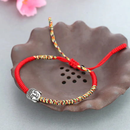 Hot Newest Handmade Woven Buddha Head Bracelet Adjustable Waterproof String Tibetan-style Jewelry
