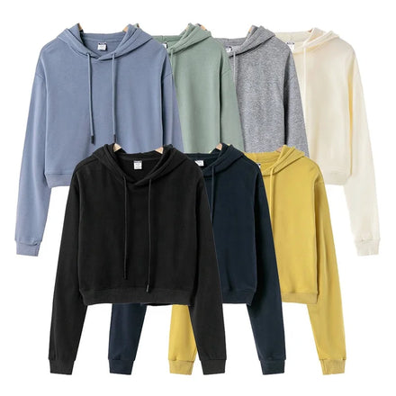 Women Winter Sweatshirt Long Sleeve Hoodies Women Show Waist Dance Sweatshirt With Hood