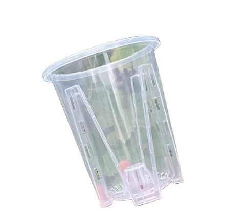 Clear Transparent Plastic Herbs Pots with Holes Orchid Breathable Slotted Pots Plant Pots Planter