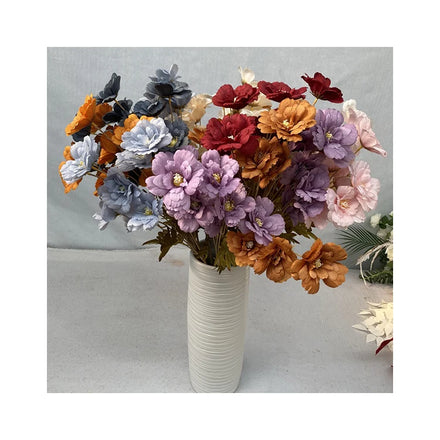 Valentines Gifts Artificial Flowers Wedding 8 Heads Chinese Rose