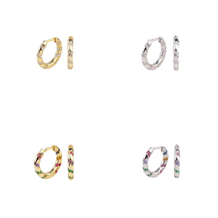 Popular Design 925 Sterling Twist Silver Zircon for Women Hoop Earring Accessories