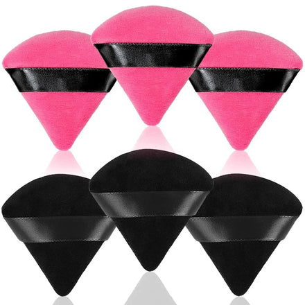 Custom LOGO Wet Dry Powders Cosmetic Foundation Makeup Sponge Puff Pink Black Cosmetic Loose Powder Triangle Puffs