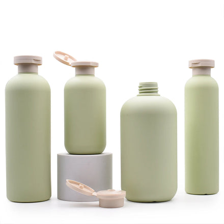 Wholesale Custom Green HDPE 200ml 250ml 300ml 400ml 500ml Empty Shampoo Bottles for Skin Care & Cosmetic Use