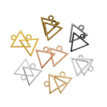 YuenZ 7Color Mini Triangle Charm Hollow Glue Blank Pendant Tray Bezel Charms DIY Bracelet Necklace Handmade Bezel Mold B187