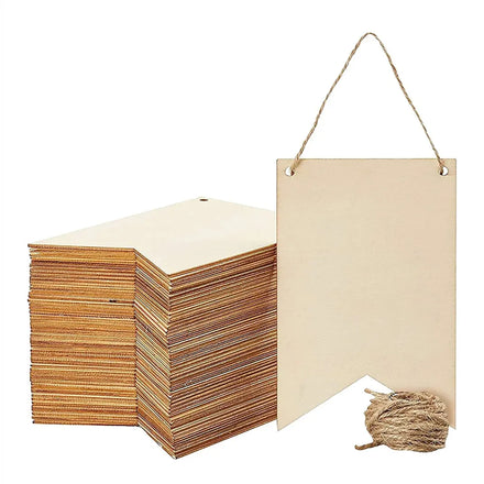Unfinished Handmade Blank Wooden Signs Hanging Wooden Banners