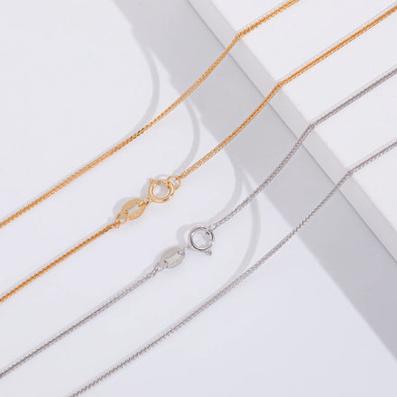 CH012 18inches Manufacturer 925 Sterling Silver 18k Gold Plated Chain Guba Chain Necklace Silver Jewelry for Women
