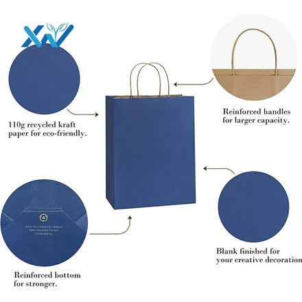 Paper Bag with Different Handle Types Custom Brown Paper Carrier Bag From China Source Factory Supplier