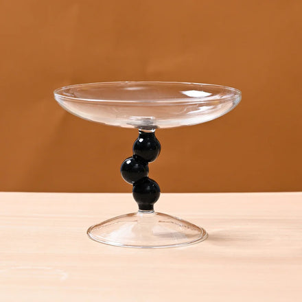 Modern Scandinavian Style Tall Glass Fruit Plate Eco-Friendly Ins Wind Gourd Dessert Bowl High Value Snack Tray for Home Use
