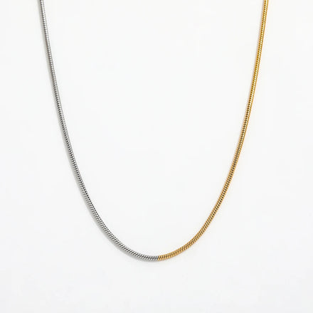 Fenny Simple Basic Gold&Silver Mixed Chain Necklace Trend for Women 18K Gold Plated Stainless Steel Jewelry Wholesale