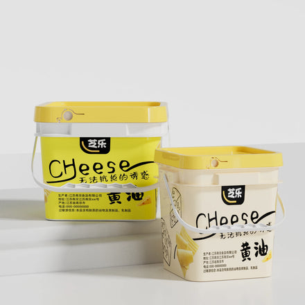 Wholesale Square Plastic Bucket Pail Leakproof Easy Open square Buckets with Lids Handle Food Grade White Buckets Plastic
