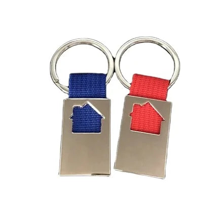 Factory Direct Sale Laser Engraving Silver Key Chain logo Advertising Metal Key Rings Promotional Keychain