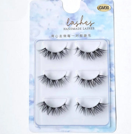 GM30 Private Label Eyelash Clusters clear Band Faux Mink Lash Individual Cluster Natural DIY Lashes False Lash