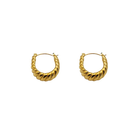 Chunky Gold Earrings African Earrings Hypoallergenic Stainless Steel Hoop Huggie Earrings for Gift