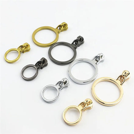 Deepeel Z1-6 Clothing Accessories Circle Zipper Puller Sewing Parts Zips Bag 5# Zipper Slider