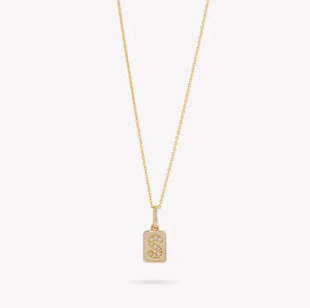 Custom Jewelry Initial 18K Gold Plated Fine Personal 925 Sterling Silver Fine Letter Chain Pendant Jewelry