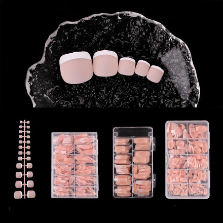 New Press on Nails Artificial Fingernails 500 Nail Tips Press on clear Nude Color Full Cover Gel X Tips