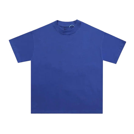 Cut and Sew Manufacture Dark Blue Tshirt Embroidery t Shirt Box Fit t Shirt Unisex Cotton t Shirt for Men