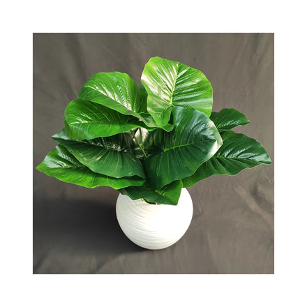 Plant Artificial Hanging Plants 7 12 Branch Turtle Backed Elephant Ear Dripping Leaves