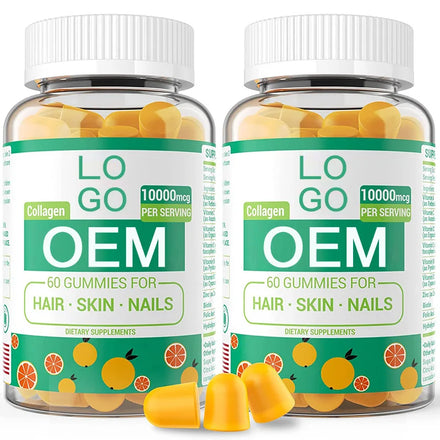 Customized Collagen Biotin Hair Gummies With Vitamins for Norish Hair Skin and Nail
