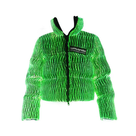 LED Fiber Optic Fabric Jacket Clothing Luminous RGB LED Light up Jacket