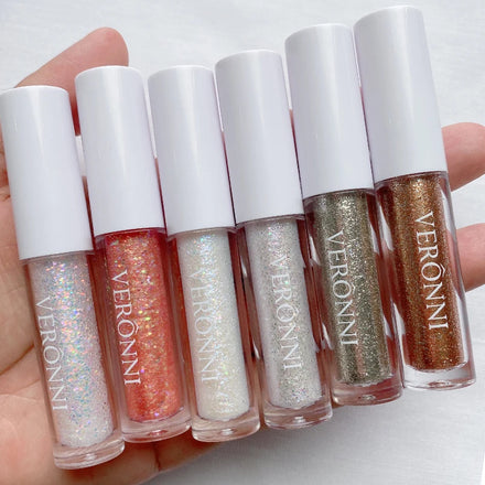 VERONNI 6 Color Glitter Liquid Eyeshadow Liquid Glitter Colorful Eye Cosmetic Liquid Shimmer Eyeshadow