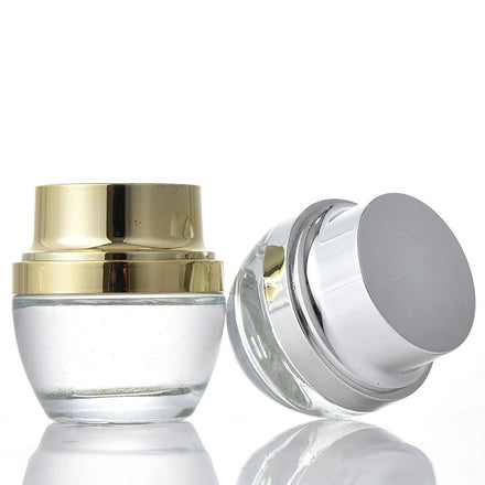 Luxury Face Cream Glass Jar Empty Clear Cosmetic Bottle Skincare Bottle Eye Cream Glass Jar