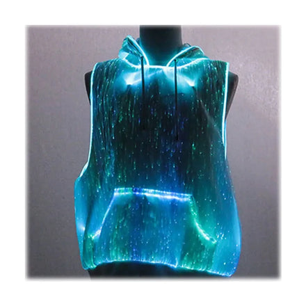 Party Novelties Clothing 2025 New Arrivals LED Fiber Optic Fabric Hoodie
