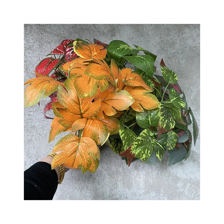 Cheap Wholesale Flowers Outdoor Artificial Plants 7 Branch Little Turtle Backed White Green Pineapple