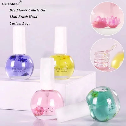 15ML Private Label Nail Soften Tool Nail Care Dry Flower Cuticle Revitalizer Oil Moisture Nail Cuticle Oil