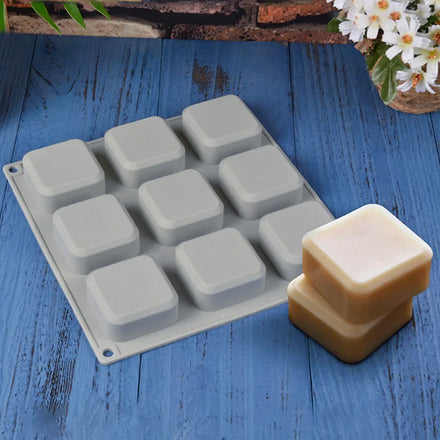 Handmade Silicone Square Mold for Hotel Bar Soap Mold Ice Cube Tray Chocolate Pudding Cake Mold Square Soap Molds Made 65g Soap