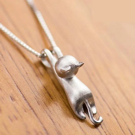 Huitan Pet Cat Jewelry Wholesale Box Chain Wedding Valentine Gifts Cute Animal Cat Shaped Pendant Necklace for Women Girls