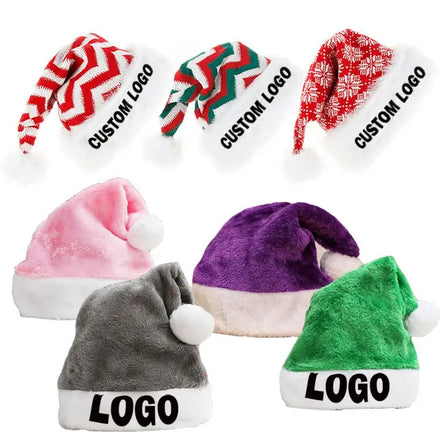 Thickened Warm Christmas Gift Christmas Decoration Factory Oem Santa Christmas Hat Velvet Santa Hat