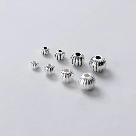 925 Sterling Silver Accessories Wholesale Pumpkin Lantern Beads DIY Handmade Accessories for Jewelry Making