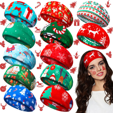 Wholesale ZRCE Women's European American Style Sports Outdoor Yoga Fitness Running Basketball Christmas Hair Sweat Headband