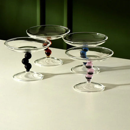 Nordic Ins Creative Gourd Tall Glass Goblet Decorative Ice Cream Dessert Glass Bowl