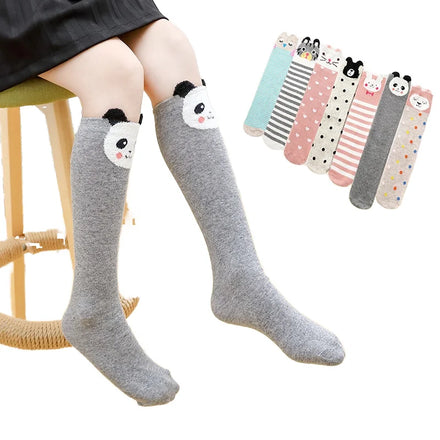 Wholesale Cute Animal Cartoon Cotton Knee High Long Socks for Kids Knitted Casual Tall Socks for Girls and Children