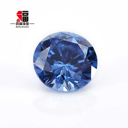 Baifu Light Sapphire Cubic Zirconia Round Brilliant Cut 1.0-3.0mm 5A Loose Gemstone Wholesale
