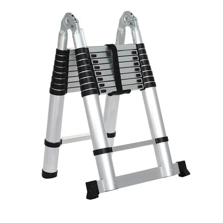 5 M Telescopic Folding Combination Modern Industrial Aluminum Step Ladder Double Sided Design 150kg Load Capacity Small Hinge