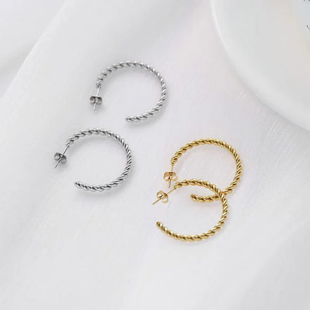 European American Exaggerated Circle Earrings Fashion Jewelry Earrings Temperament Stainless Steel Earrings for Women