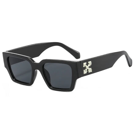Vintage Oversized Square Sunglasses Women Flat Lens UV400 Fashion Shades