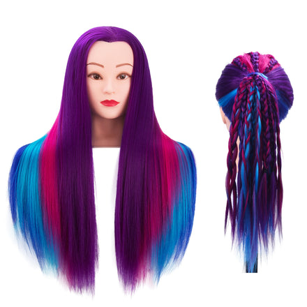 Hot Sale Hairdressing Training Practice Teaching Dummy Doll Head Brown Hair Human Hair Training Mannequin Head